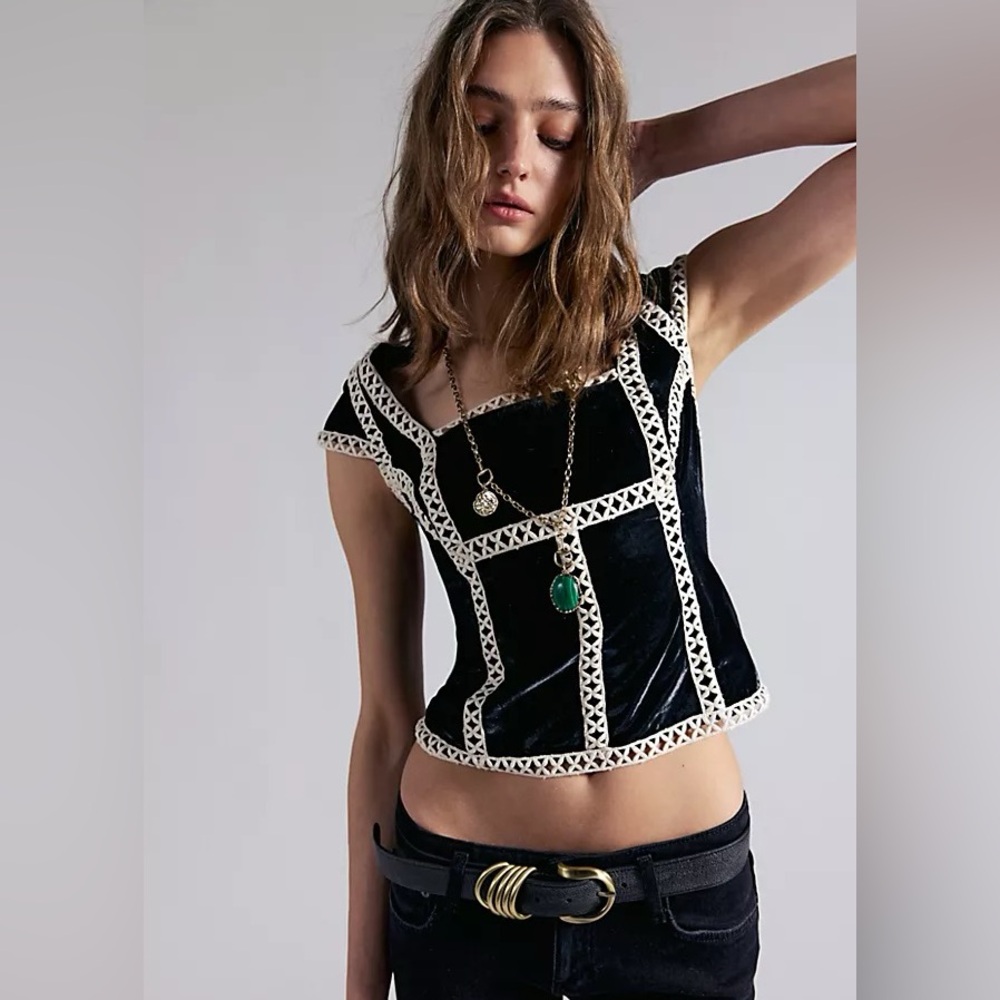 Free people fp Tyler velvet corset top